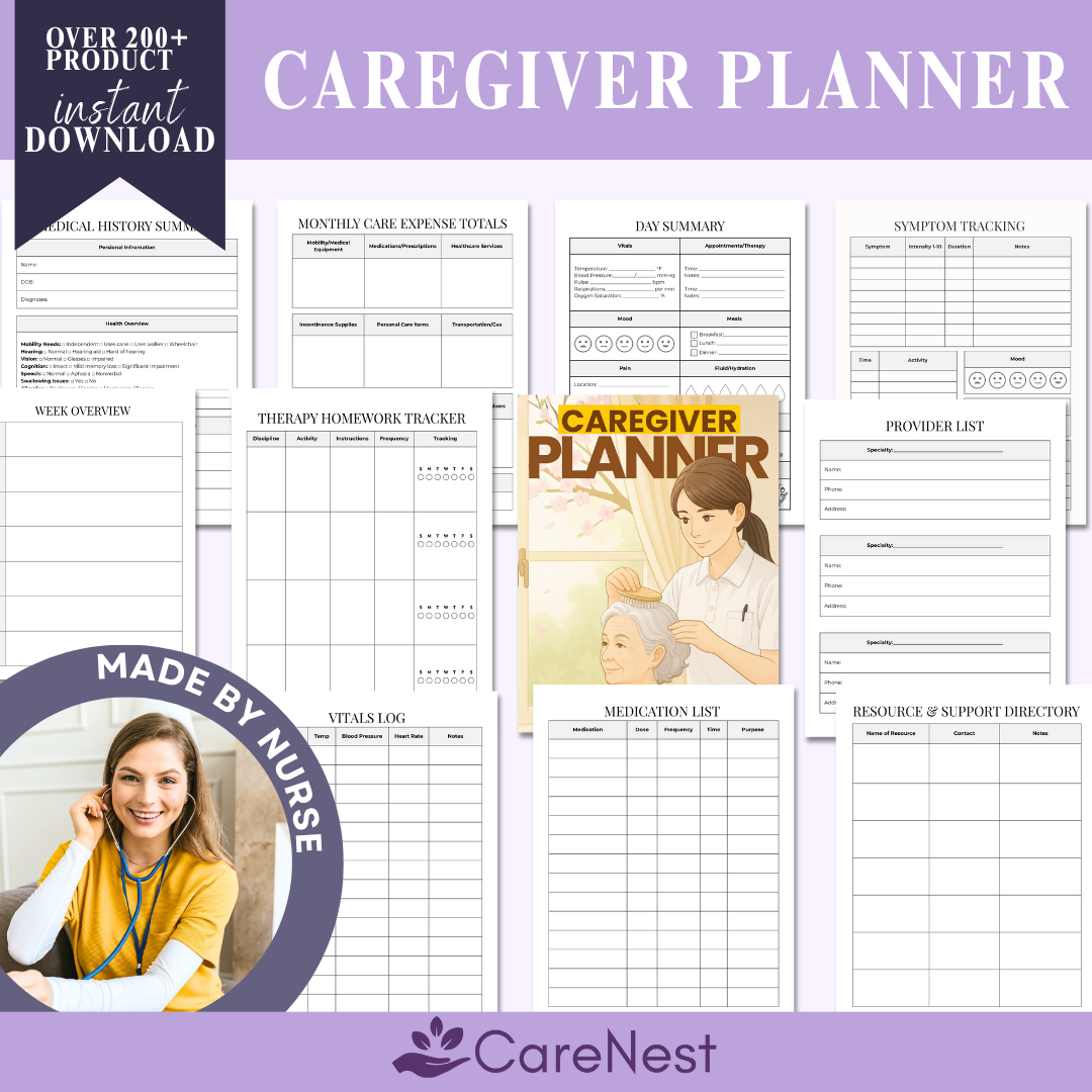 All-In-One Caregiver Planner : Free Today